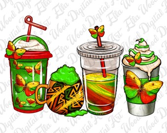 Juneteenth coffee cups png sublimation design download, Juneteenth png, 1865 vibes png, coffee love png, sublimate designs download