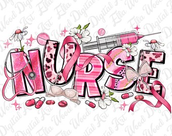 Breast Cancer Nurse png sublimation design download, Nurse png, Breast Cancer png, Cancer Awareness png, Nursing png, designs download