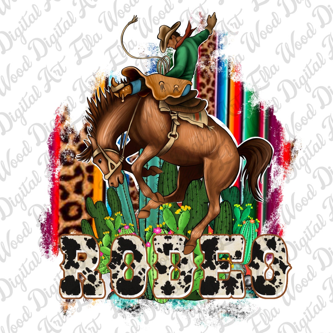 Rodeo Cactus Png Sublimation Design Download, Western Horse Png, Aztec ...