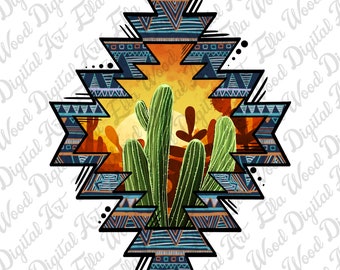 Aztec western desert sunset png sublimation design download, western pattern png, desert vibes png, sublimate designs download
