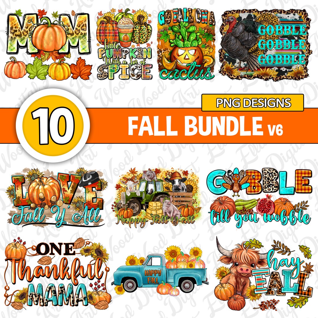 Fall Bundle V6 Png Sublimation Design Download, Hello Fall Png, Autumn ...