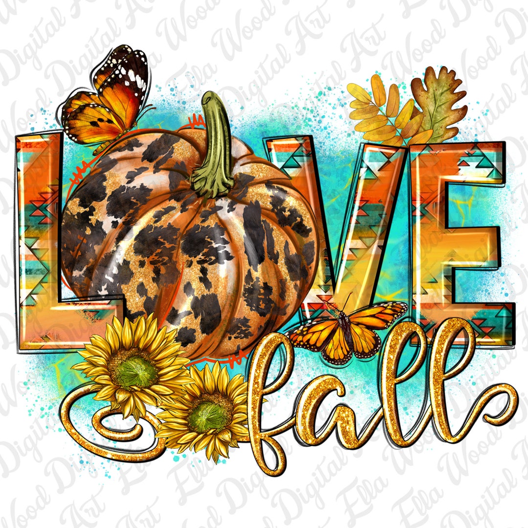 Love Fall Png Sublimation Design Download, Hello Fall Png, Autumn Png ...