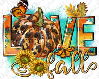 Love Fall png sublimation design download, Hello Fall png, Autumn png, Fall vibes png, Fall pumpkin png, sublimate designs download