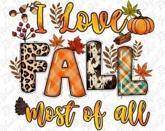 Ik hou vooral van herfst png sublimatie ontwerp download, Hallo herfst png, herfst png, herfst vibes png, herfst pompoen png, sublimeer download
