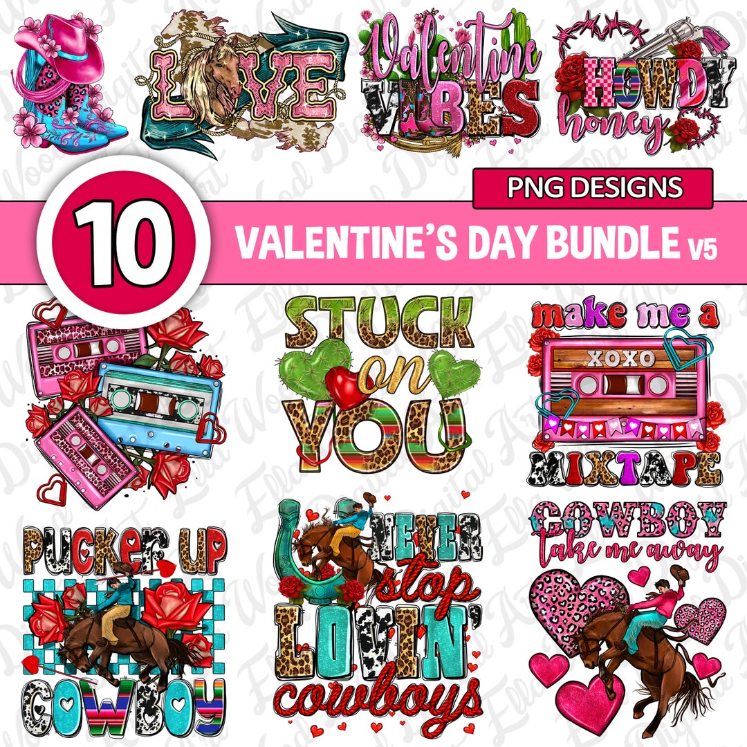 Valentine's Day Bundle V5 Png Sublimation Design Download,happy ...