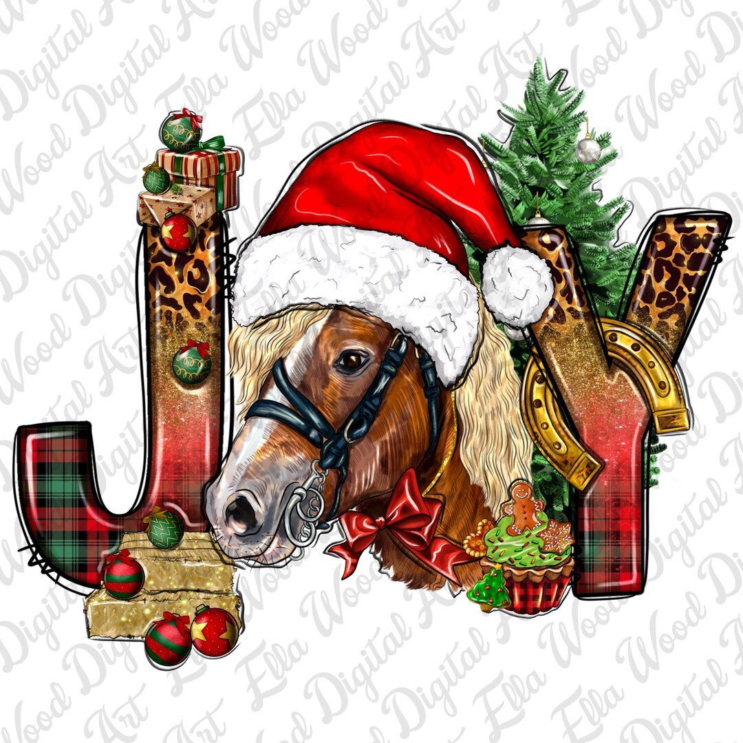 Joy Christmas With Horse Png Sublimation Design Download, Merry ...