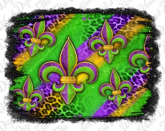 Mardi Gras fleur de lis background png sublimation design download, Happy Mardi Gras png, fleur de lis png, sublimate designs download