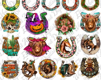 Hoefijzer png sublimatie ontwerpbundel, Hoefijzerbundel png, westerse Hoefijzer png, handgetekende Hoefijzer png, sublimatieontwerpen downloaden