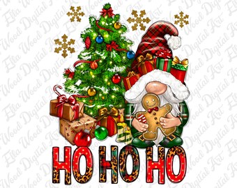 Christmas ho ho ho with gnome png sublimation design download, Merry Christmas png, Christmas vibes png, sublimate designs download