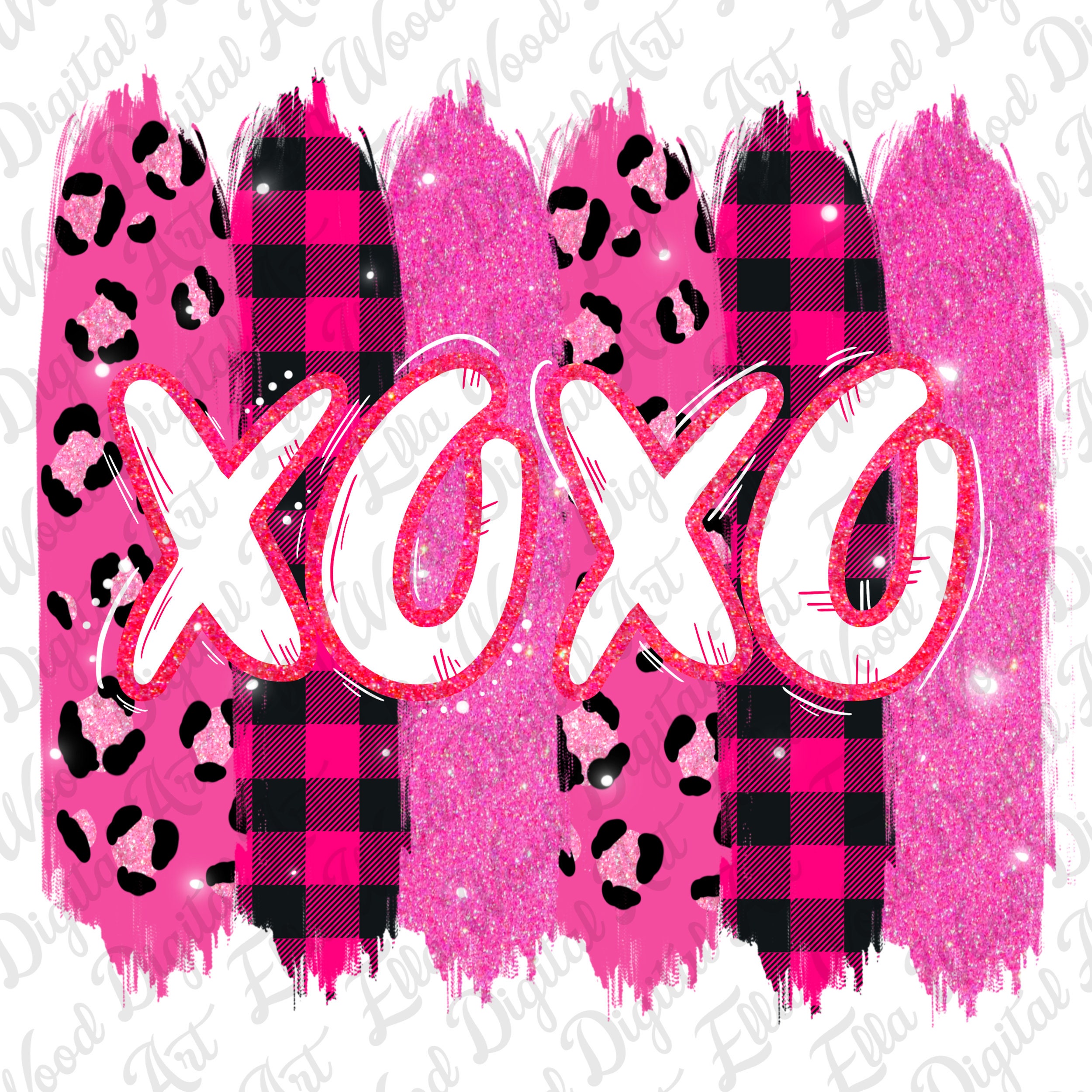 Xoxo Brushstrokes Png Sublimation Design Download, Happy Valentine's ...
