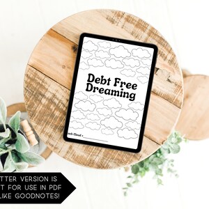 Debt Coloring Sheet Tracker Debt Free Dreaming Debt - Etsy