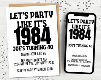 Funny Birthday Party Invitation Template For Him | Funny Birthday Party Digital Invitation Template | Digital Birthday Party Invitation