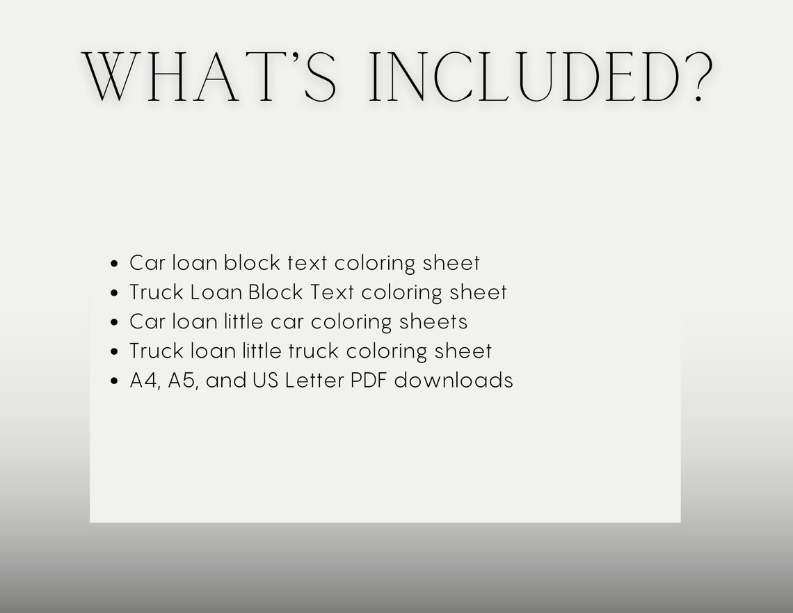 Car Loan Coloring Sheet, Truck Loan Coloring Sheet, Debt Payoff Tracker ...