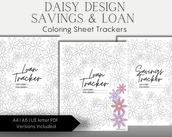 Savings Challenge | Loan Tracker | Daisy Tracker Bundle