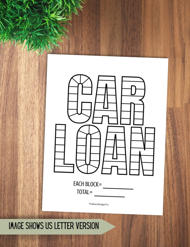 Car Loan Coloring Sheet Truck Loan Coloring Sheet Debt - Etsy