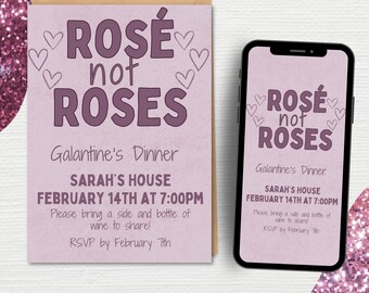 Funny Galantine's Invitation Template Canva | Funny Valentine Invitation Template | Funny Valentine | Valentine's Dinner | Galantine Dinner