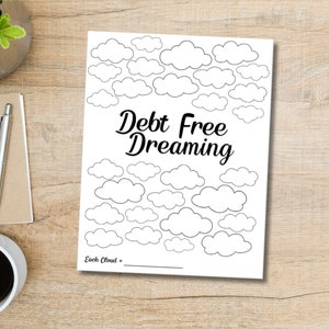 Debt Coloring Sheet Tracker Debt Free Dreaming Debt - Etsy