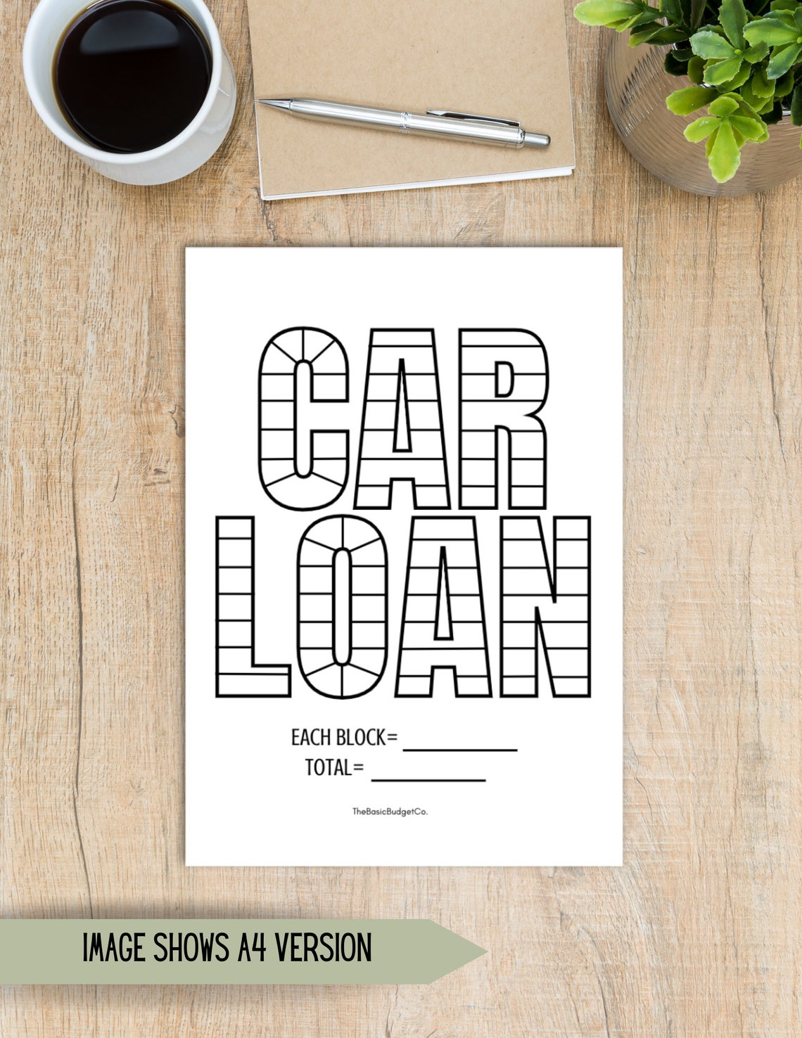 Car Loan Coloring Sheet, Truck Loan Coloring Sheet, Debt Payoff Tracker ...