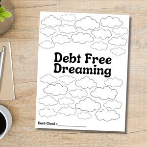 Debt Coloring Sheet Tracker Debt Free Dreaming Debt - Etsy