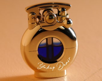 Briquet à pétrole personnalisé, style rétro, alliage de métal, boîte cadeau