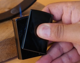 Customizable Torch Flame Lighter, Windproof Zippo Style, Personalized Gift