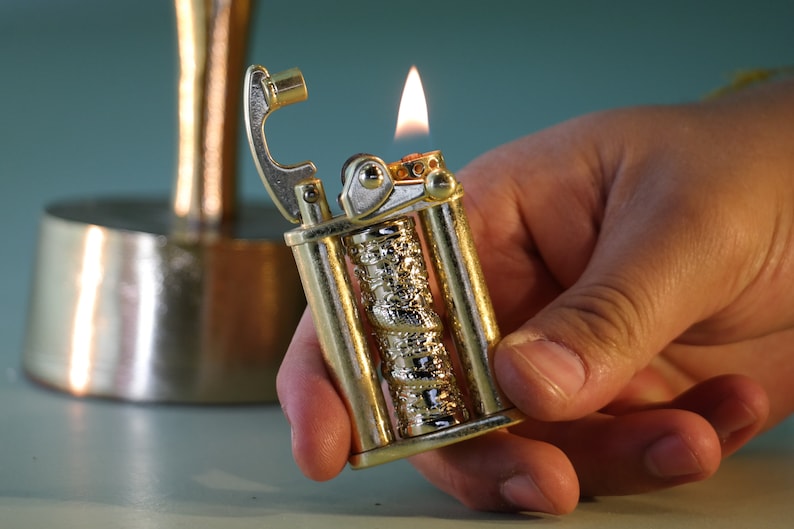 Zippo Lighter With Stress Wheel Design, Shelby Lighter, Kerosene