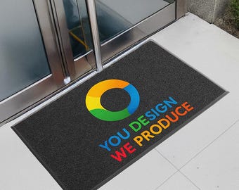 Personalized Laser Inlay Business Logo Entryway Door Mat Custom Doormat Monogram Nonslip All Weather Front Doormat Outdoor Welcome Mat Gift