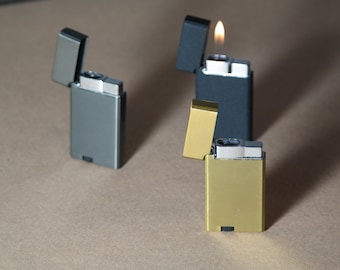 Double Mechanism Torch Lighter, Blowtorch Flame, Personalized Gift