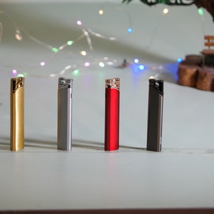 Windproof colorful lighter with slim stylish design, customizable gas lighter, slim lighter, cool lighter, unique lighter, torch lighter