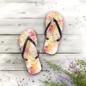 Floral Citrus Flip Flops