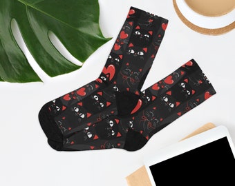 Black Cats Recycled Poly Socks