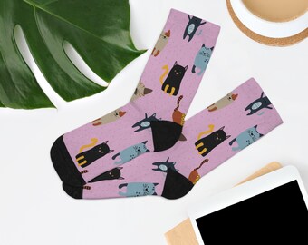 Playful Cats Recycled Poly Socks
