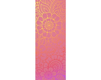 Floral Pink & Purple Foam Yoga Mat