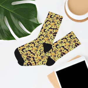 Gold Skulls Recycled Poly Socks