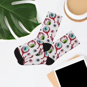 Flying Eyeballs Recycled Poly Socks