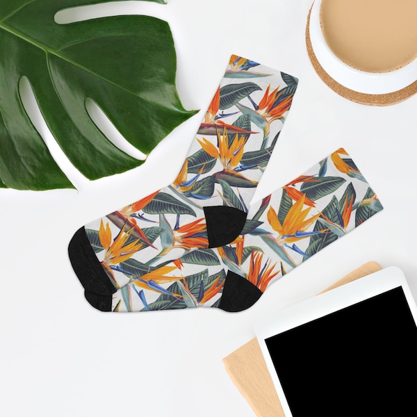 Bird Of Paradise Flower Recycled Poly Socks