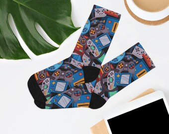 Gamer Collage Recycled Poly Socks