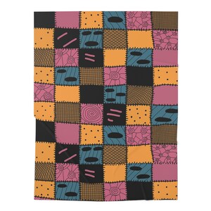 The Nightmare Before Christmas Sally Patches Baby Swaddle Blanket image 1