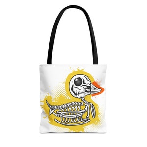 Rubber Duck Skeleton Tote Bag