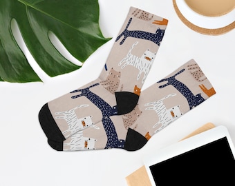 Pink Cats Recycled Poly Socks