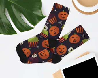 Halloween Cupcakes Recycled Poly Socks