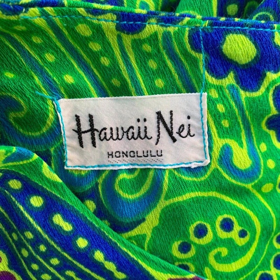 flaws Hawaii Nei Honolulu - Bright green teal v-n… - image 7