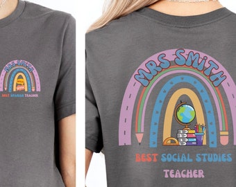 Personalized Teacher T-Shirt: Custom Name & Subject, Back-to-School Gift