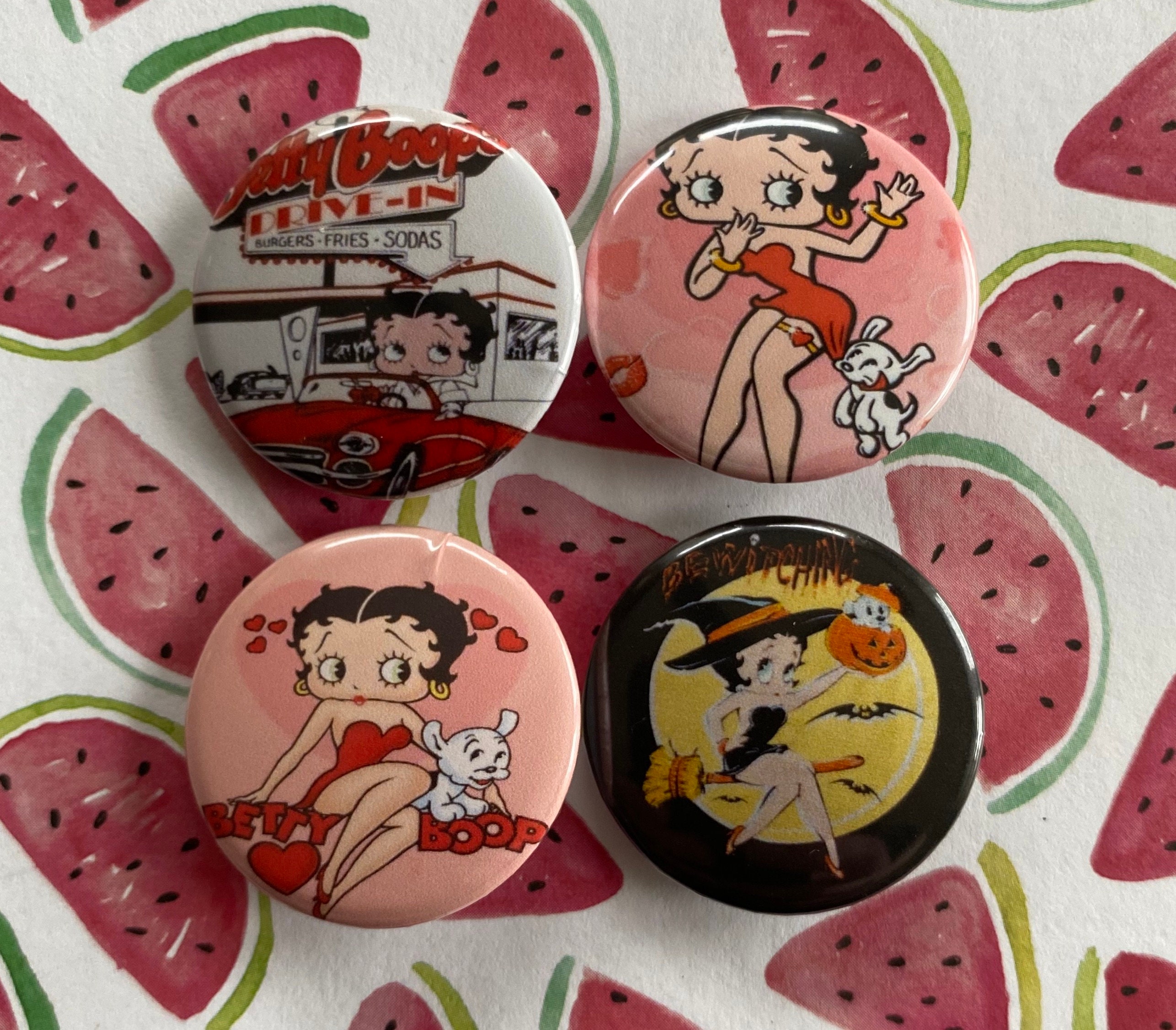 Betty Boop 1.25" Pins Buttons Badges