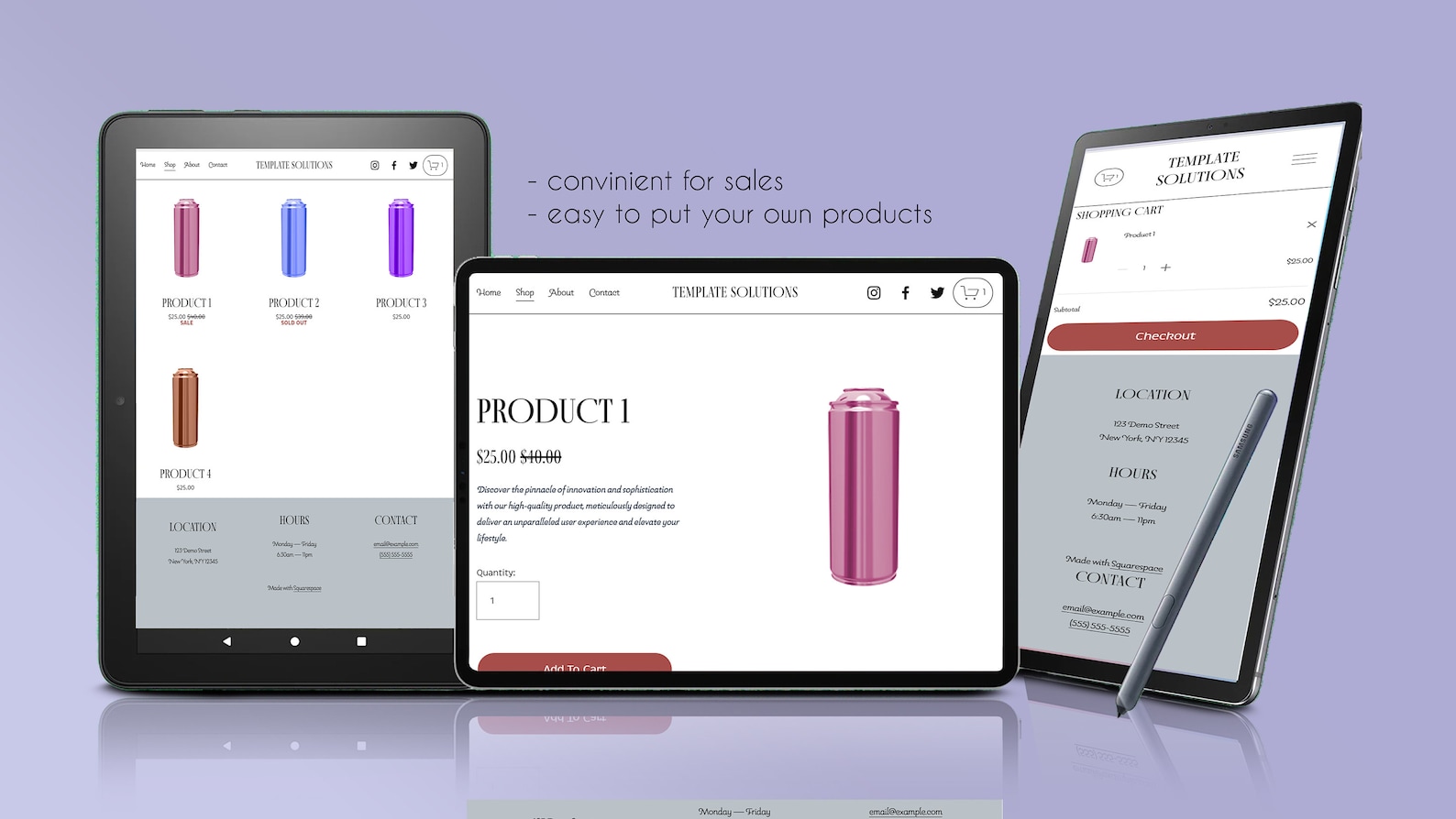 Modern Squarespace Website Template | E-commerce Website Template ...