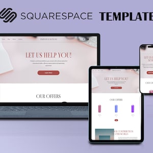 Modern Squarespace Website Template | E-commerce Website Template ...
