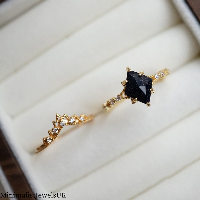 ACOTAR High Lady Feyres Ring Gold & Onyx Black CZ Diamond - Etsy