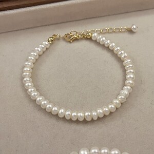 ブレスレット LESS IS MORE Freshwater Pearl Bracelet 14K Gold Field Magnet Freshwater Pearl Bracelet，handmade Bracelet, 14K Gold