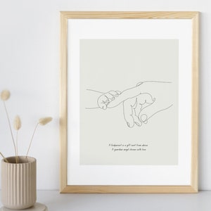 Godparent gift, wall art, Silk poster, Godmother gift, Godfather gift, Godparent proposal, Godparent gifts, christening gift, baptism gift
