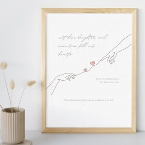 Godparent gift, wall art, Silk poster, Godmother gift, Godfather gift, Godparent proposal, Godparent gifts, christening gift, baptism gift